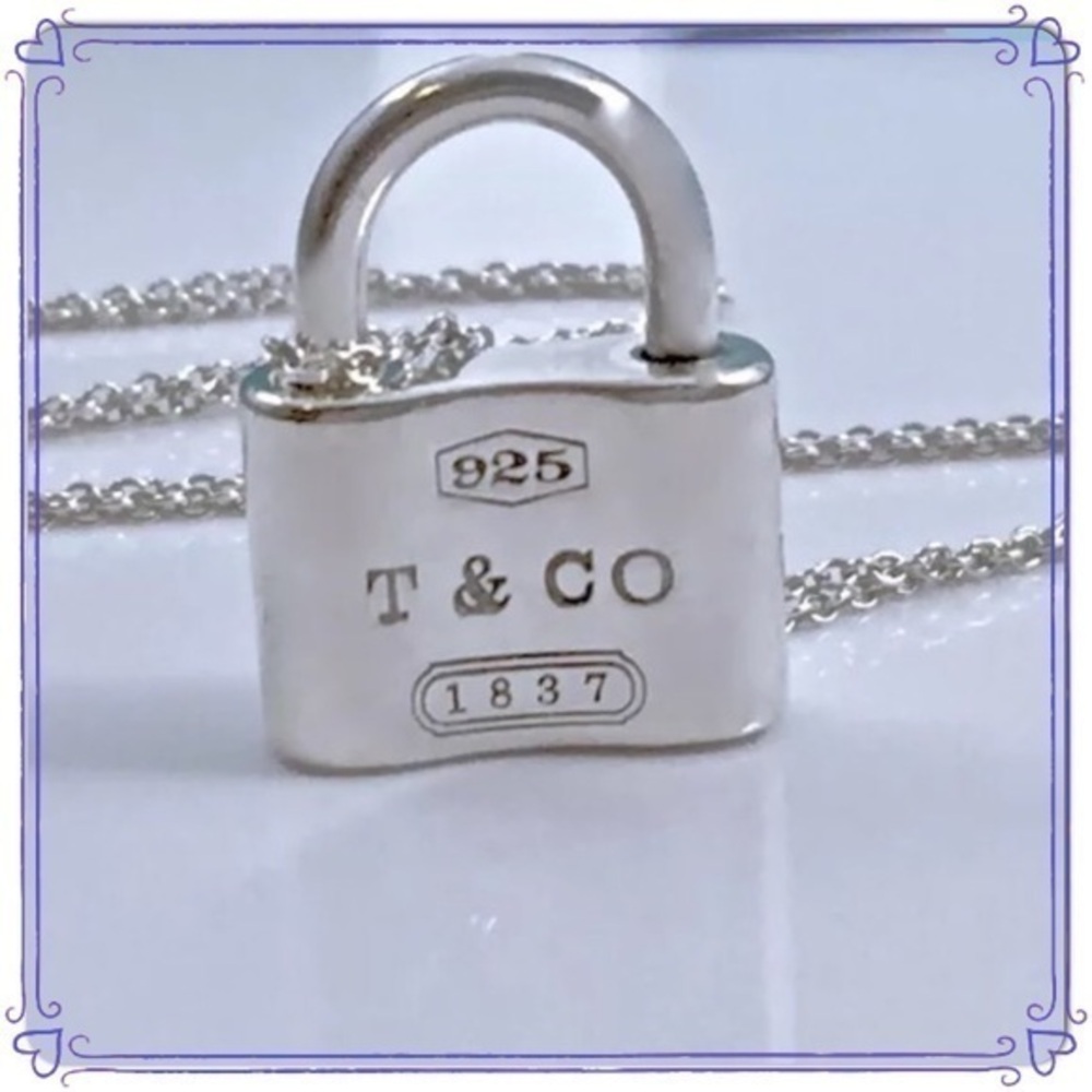 TIFFANY & CO Retired Sterling Silver Lock Pendent Necklaces